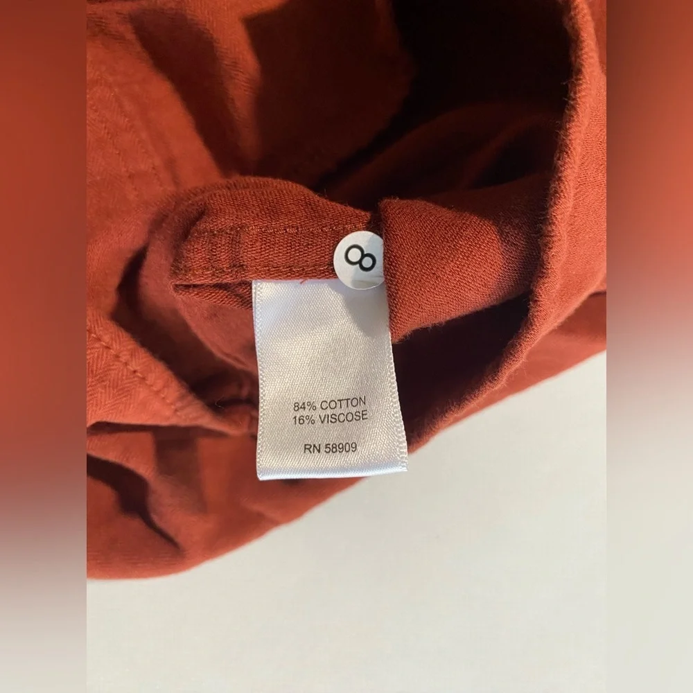 NEW Size XXL Mens Rowm Long Sleeve Button Down Shirt Cotton Blend Rust $80